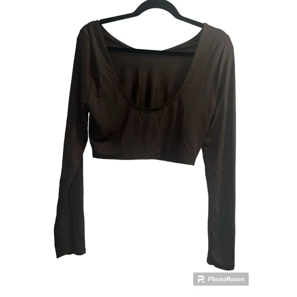 ✨Free People Beach Alia Crop Brown Size Large Top✨